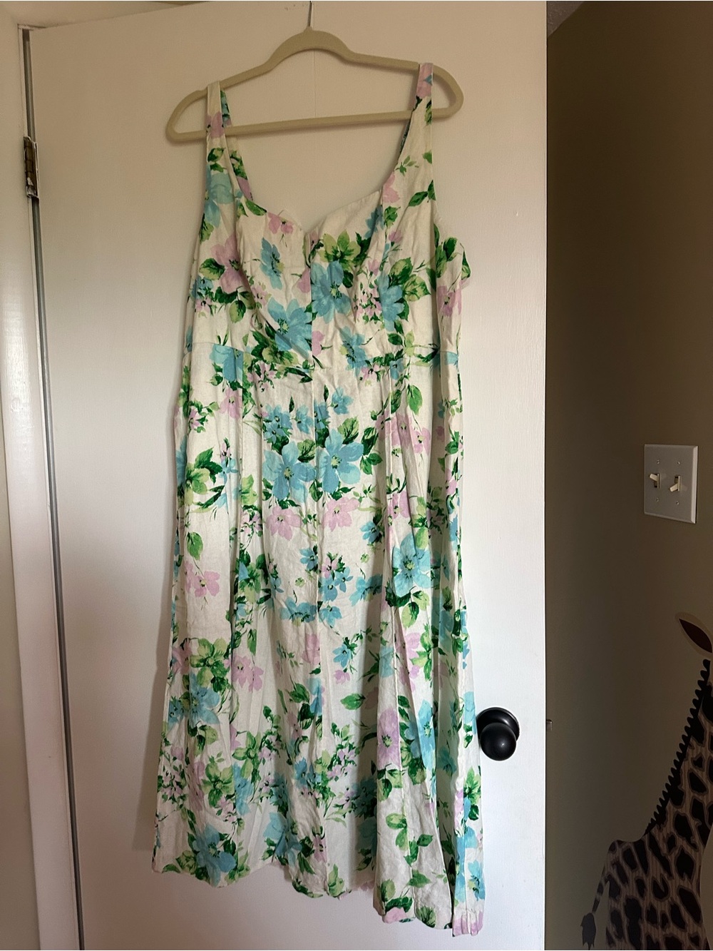 Old Navy Floral Midi Dress in White, Blue, Green, Pink family matching